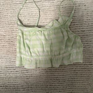 Green Crop Top